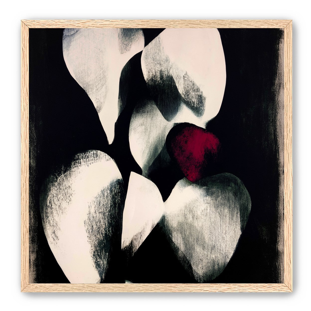 Red petal in shadowed bloom