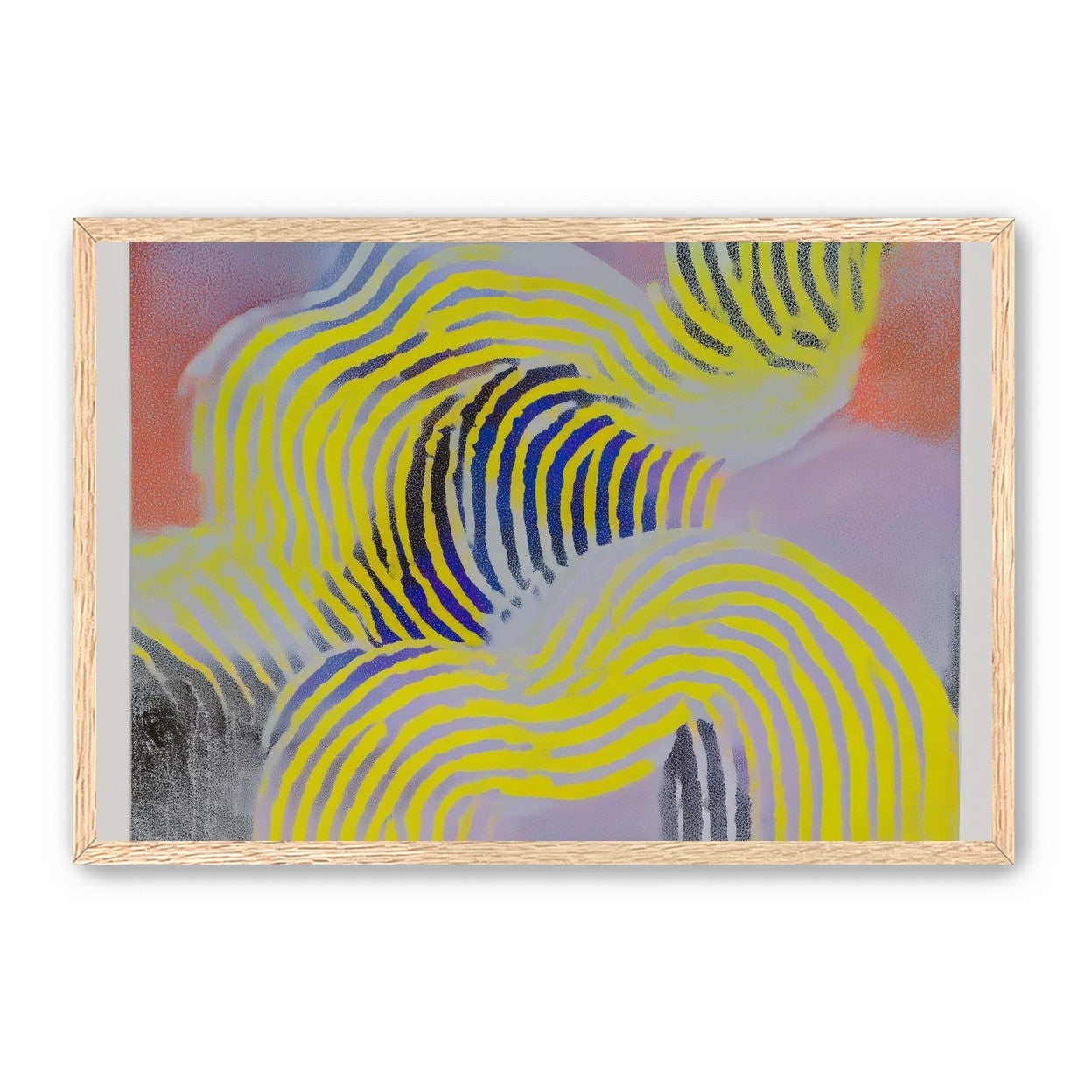 Yellow bends through violet