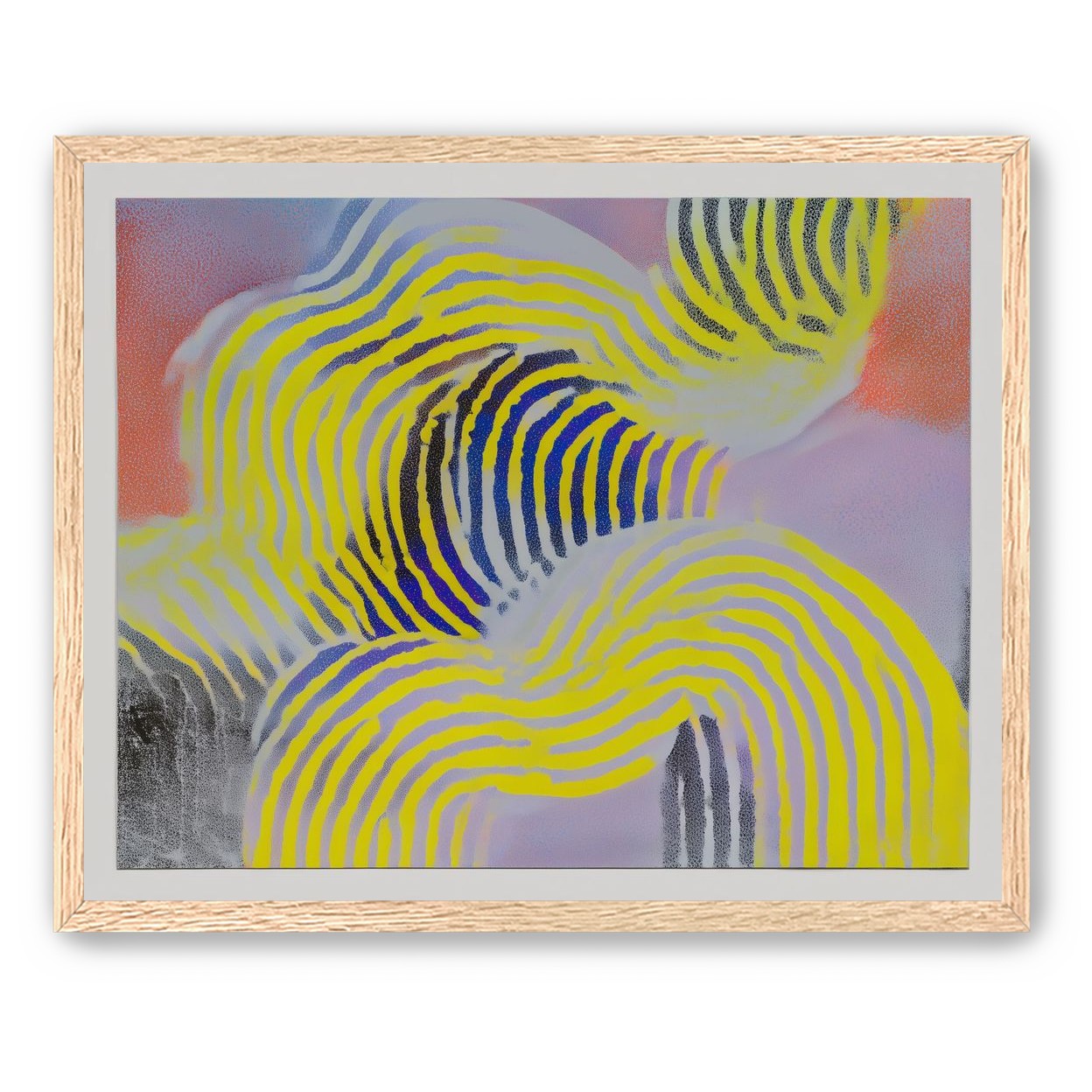 Yellow bends through violet