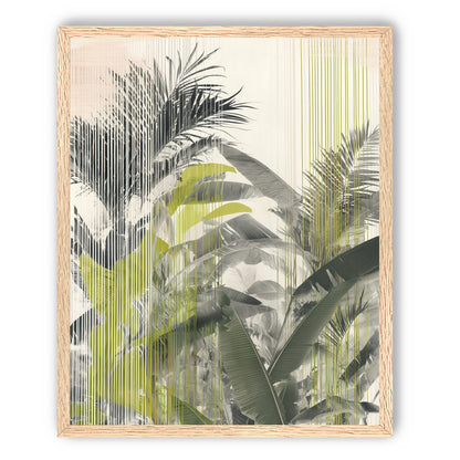 Chartreuse rain through palms