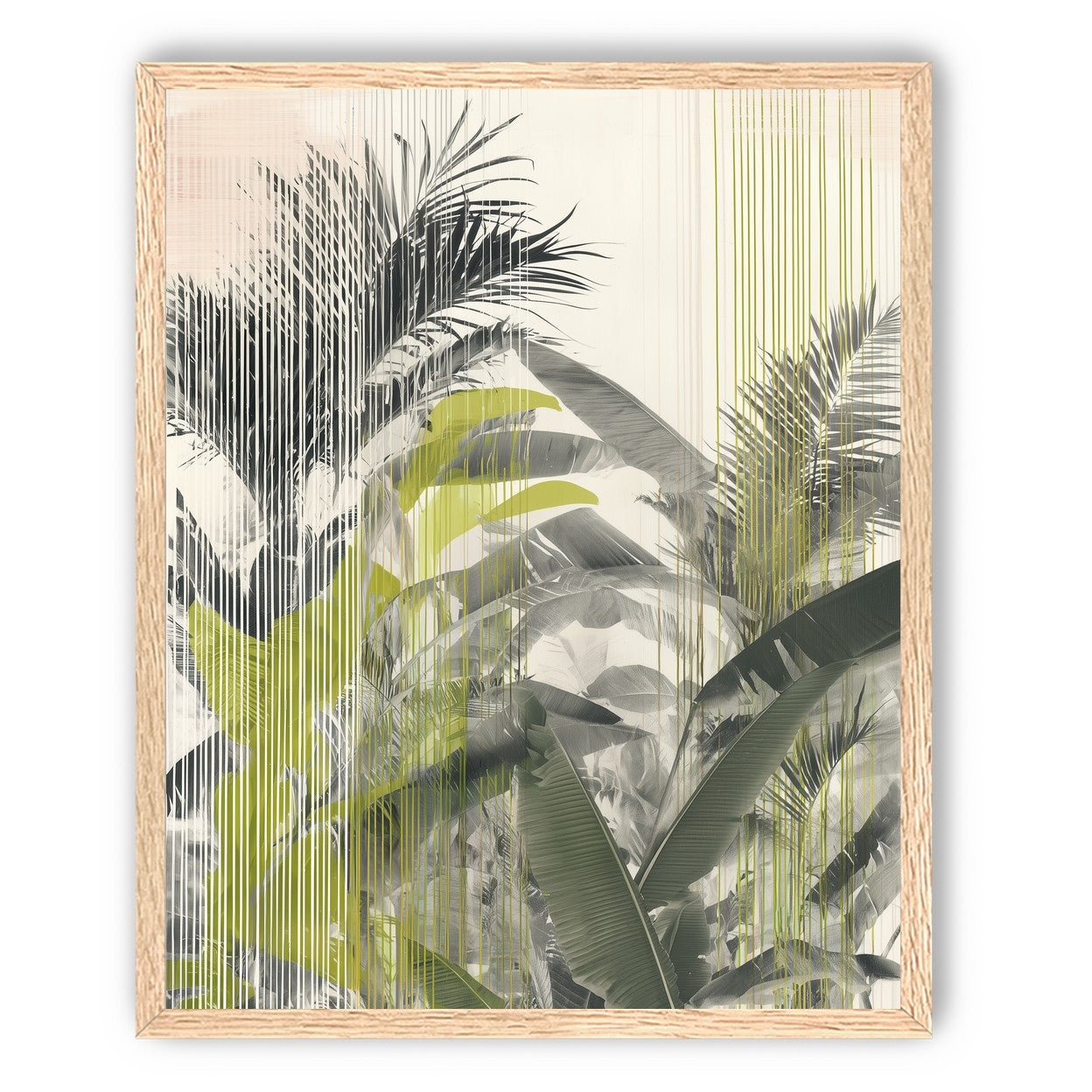 Chartreuse rain through palms