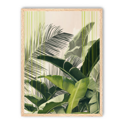 Green drips over palms