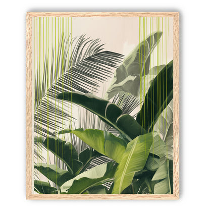 Green drips over palms