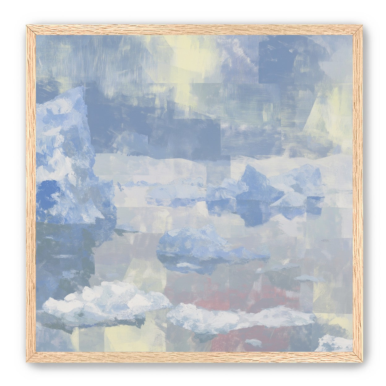 Blue shadows on drifting ice
