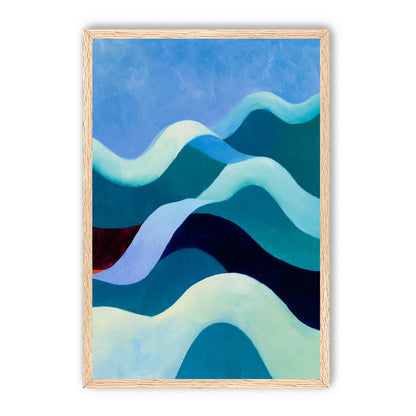 Pale bands across deep blue