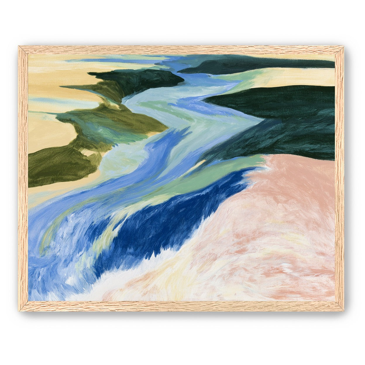 River bends through sandbars