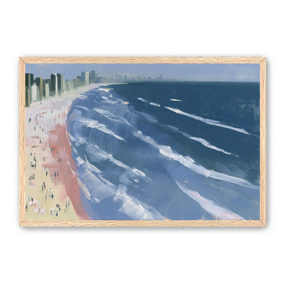 White surf on blue water