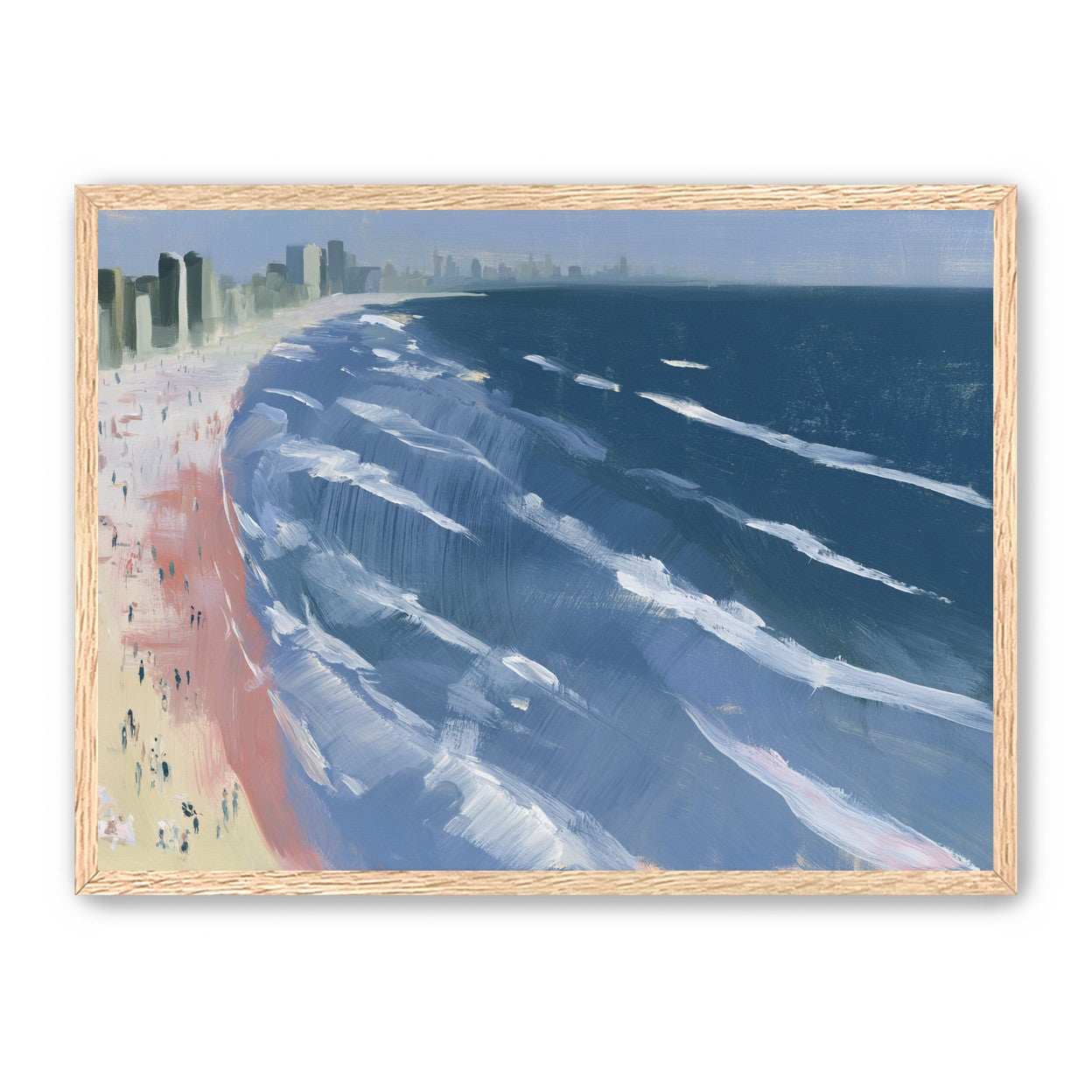 White surf on blue water