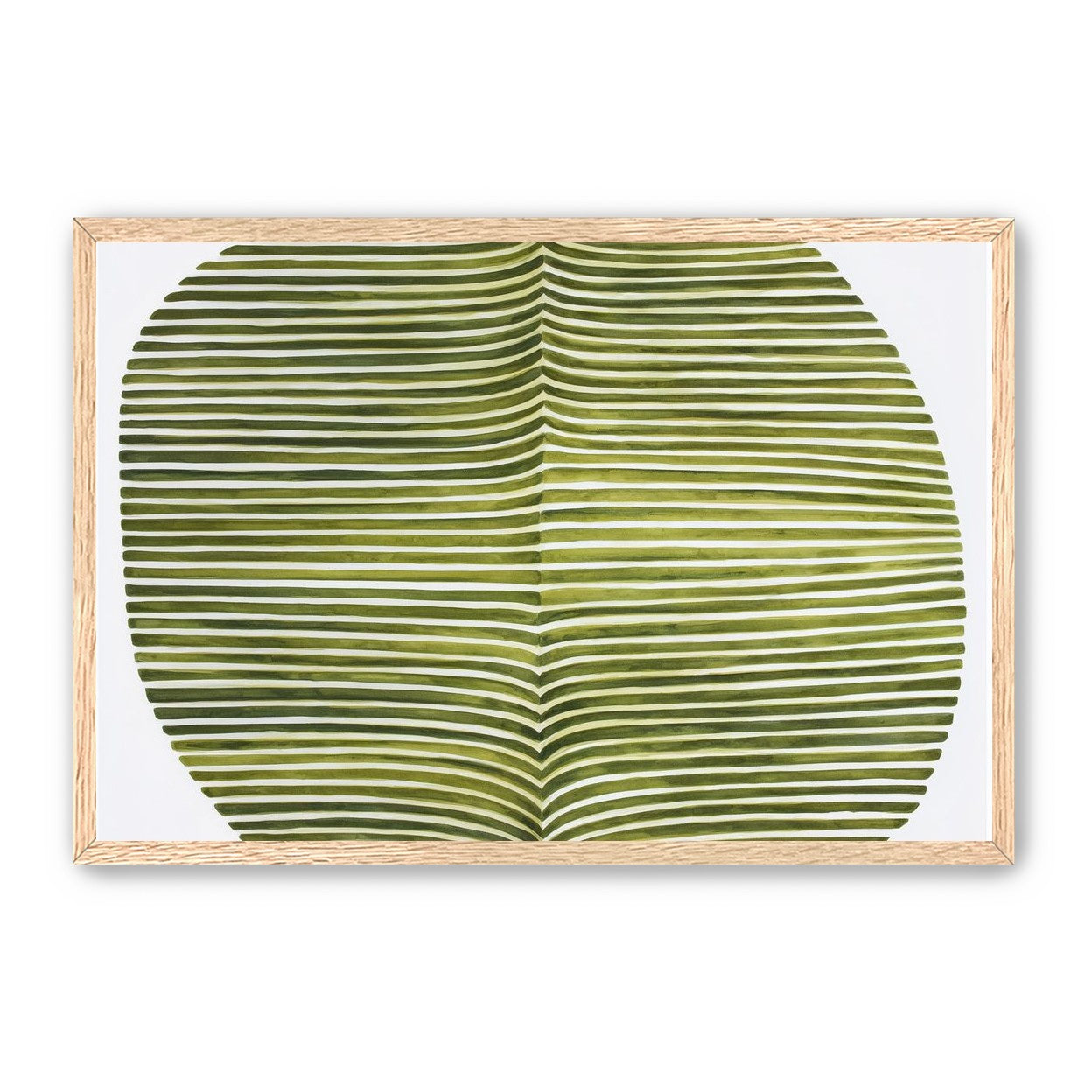 Dark green stripes crease inward
