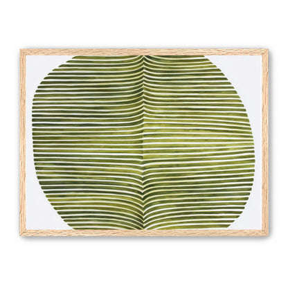 Dark green stripes crease inward