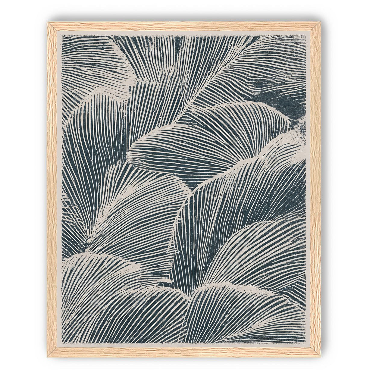 Palm fronds pressed together