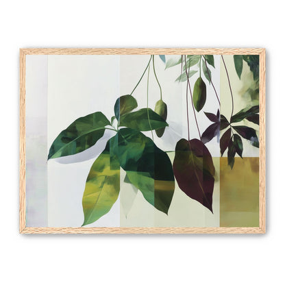 Leaves crossing the pale grid