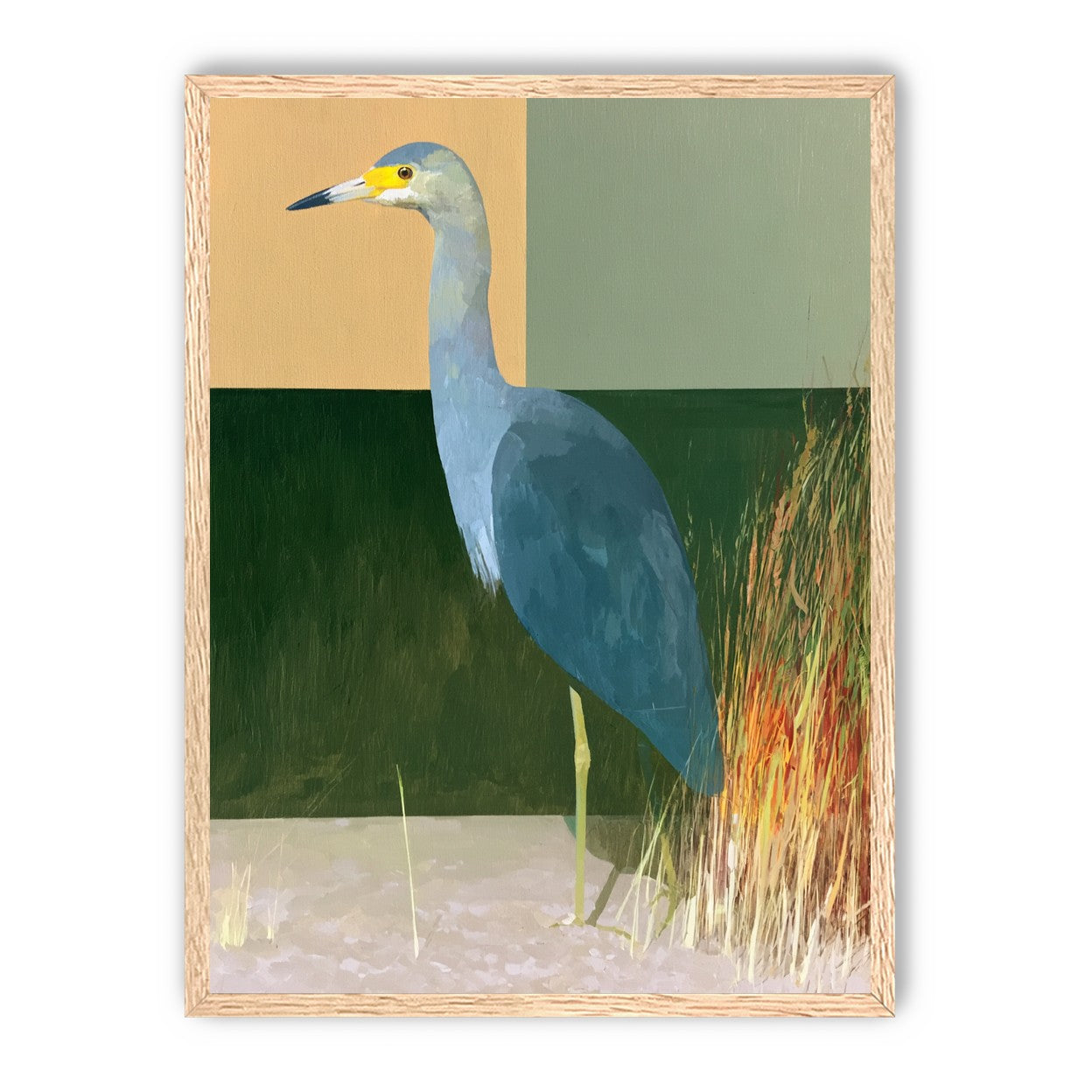 A heron beside the reeds