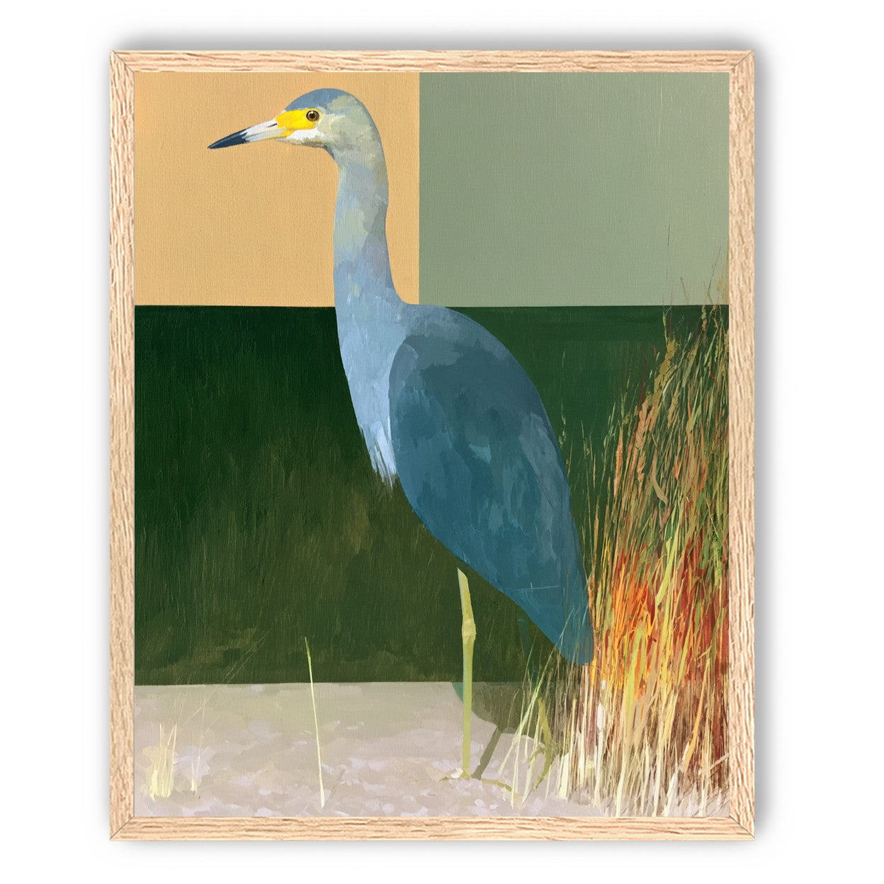 A heron beside the reeds