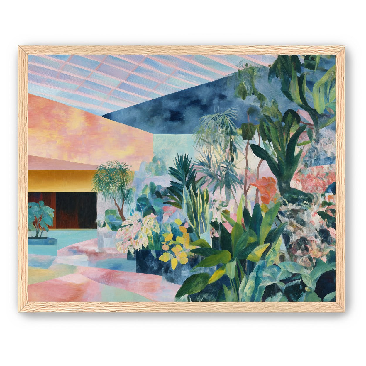 Pastel rooms for green leaves