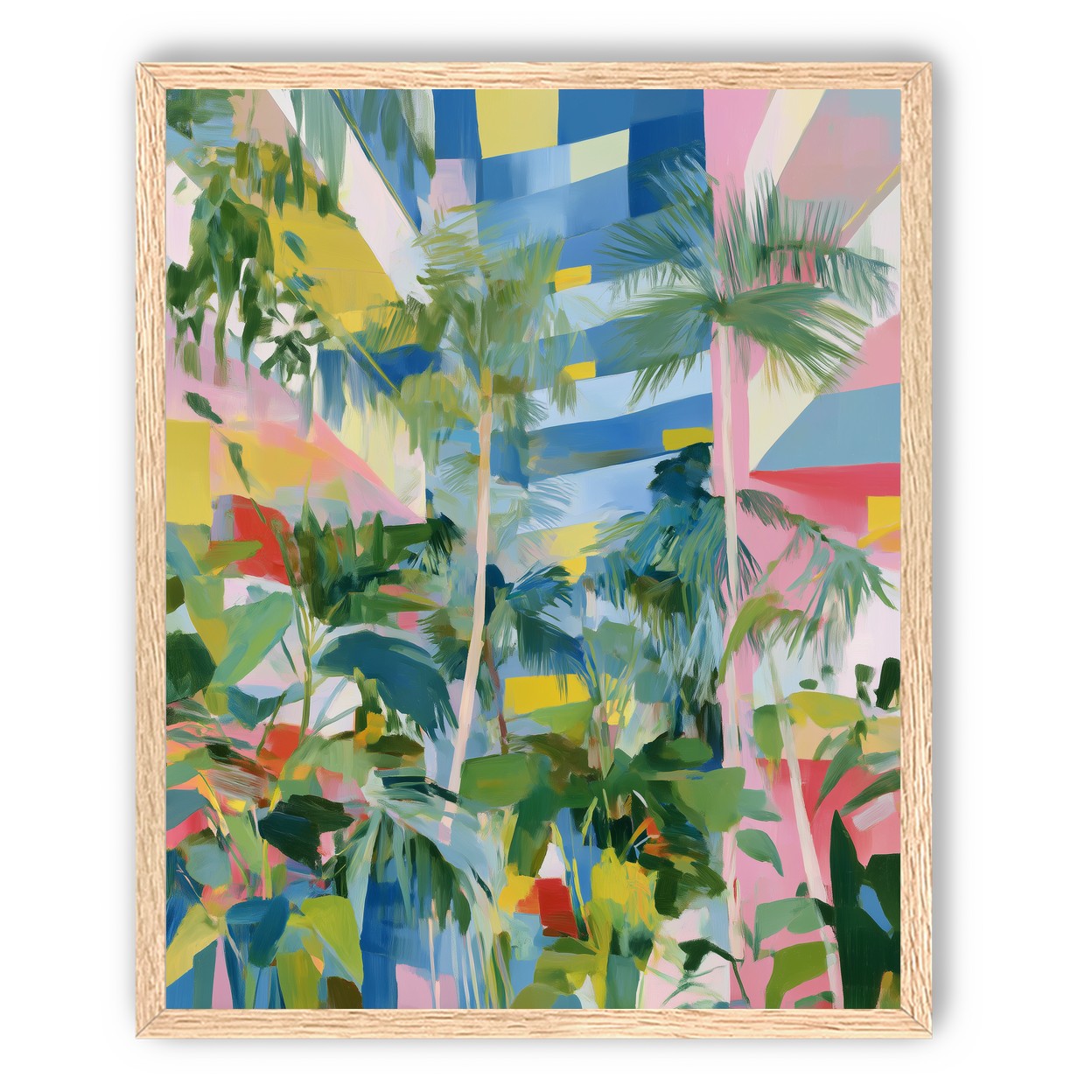 Palm shadows on color fields
