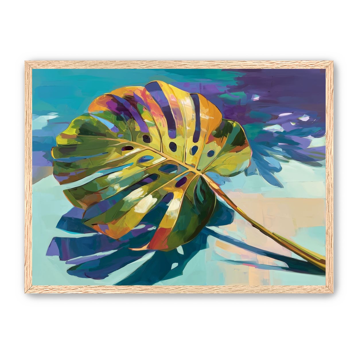 Palm Leaves in Layered Paint