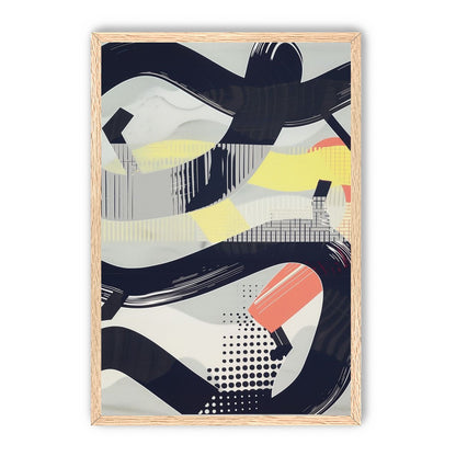 Black loops over yellow blocks