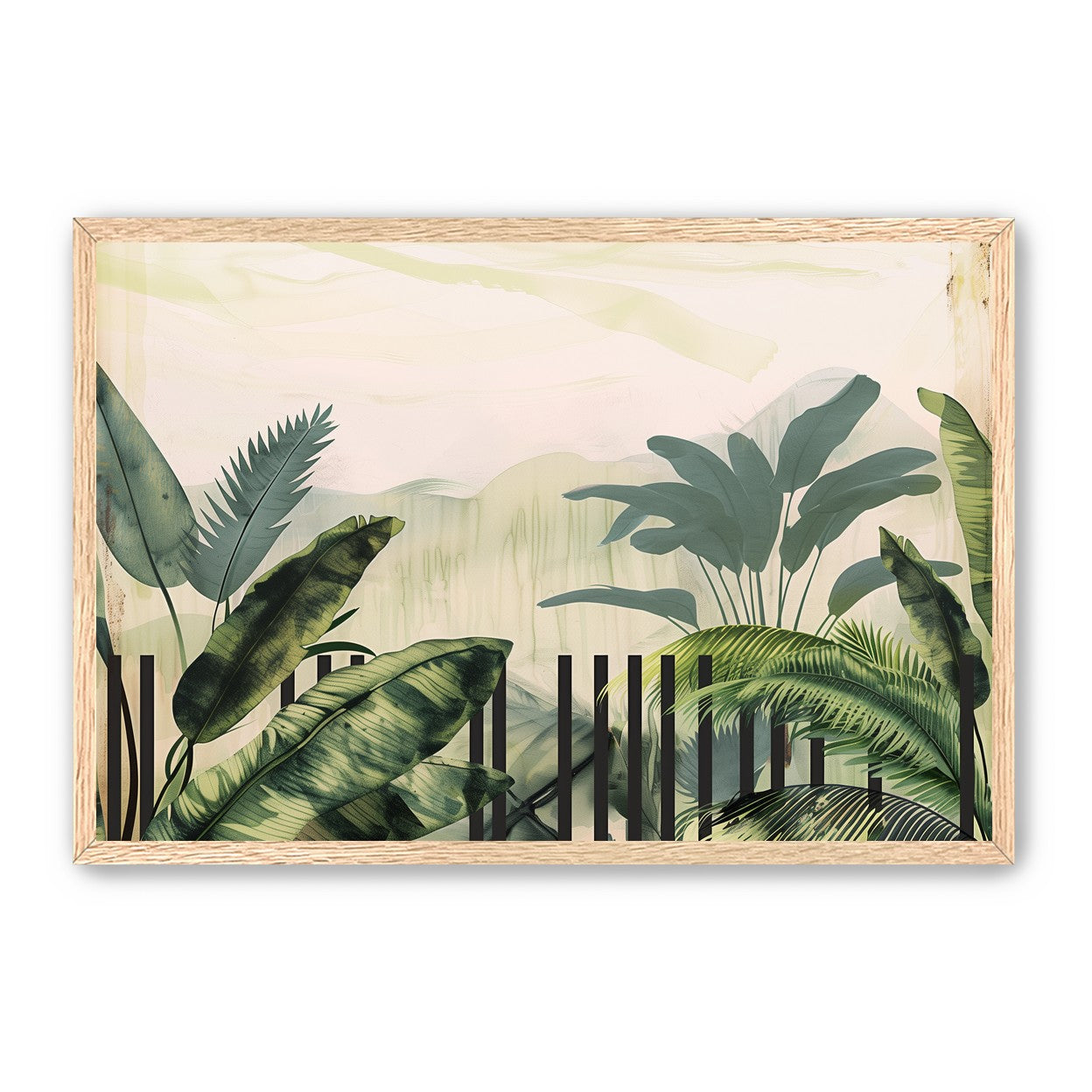 Black posts in the palms
