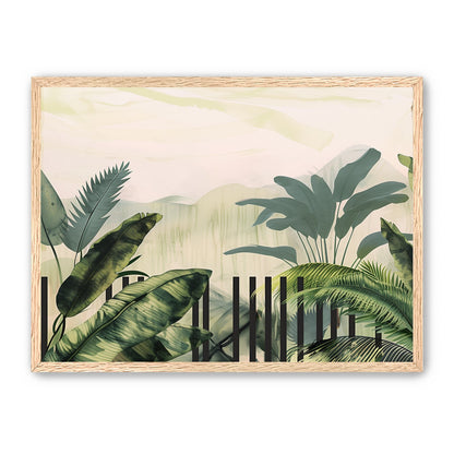 Black posts in the palms