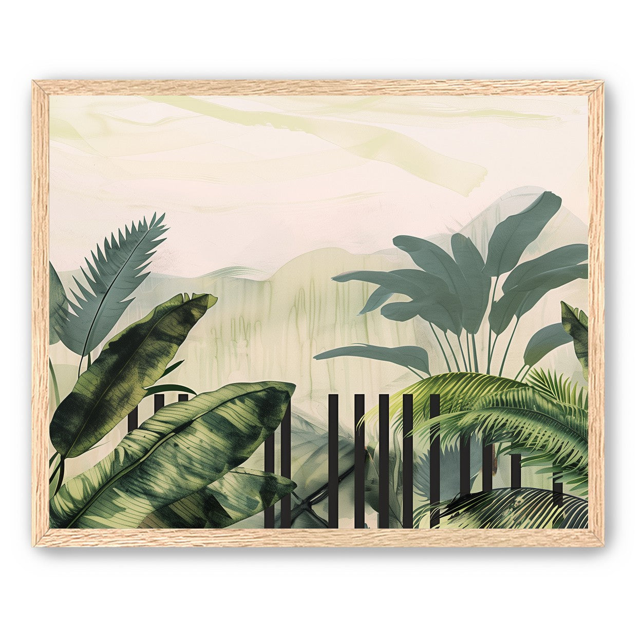 Black posts in the palms