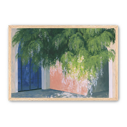 Blossoms over the blue door