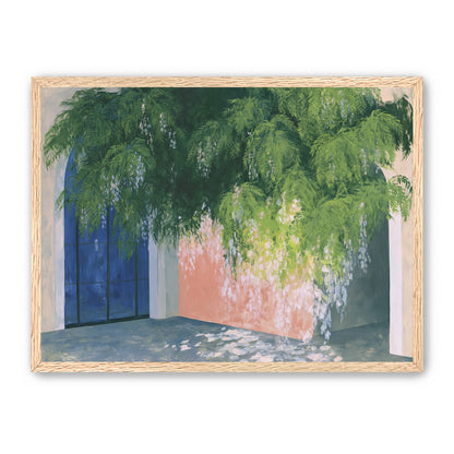 Blossoms over the blue door