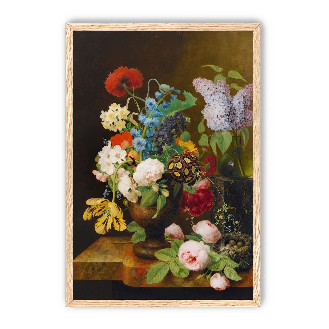Fallen roses by the nest