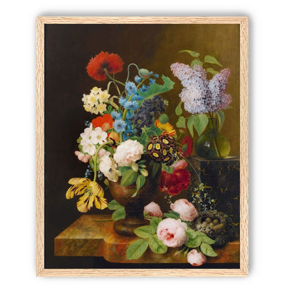 Fallen roses by the nest