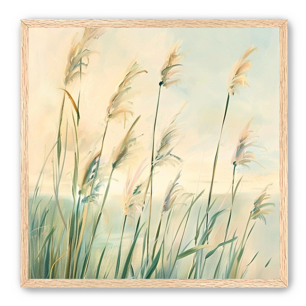 Peach light on reeds