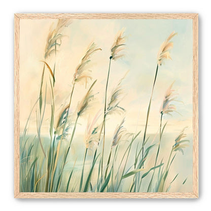 Peach light on reeds