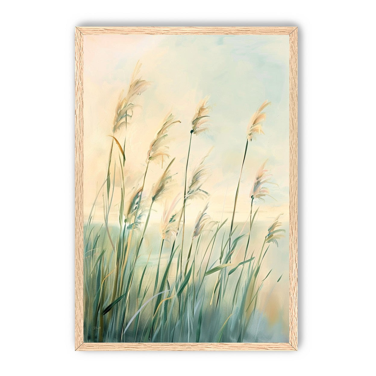 Peach light on reeds