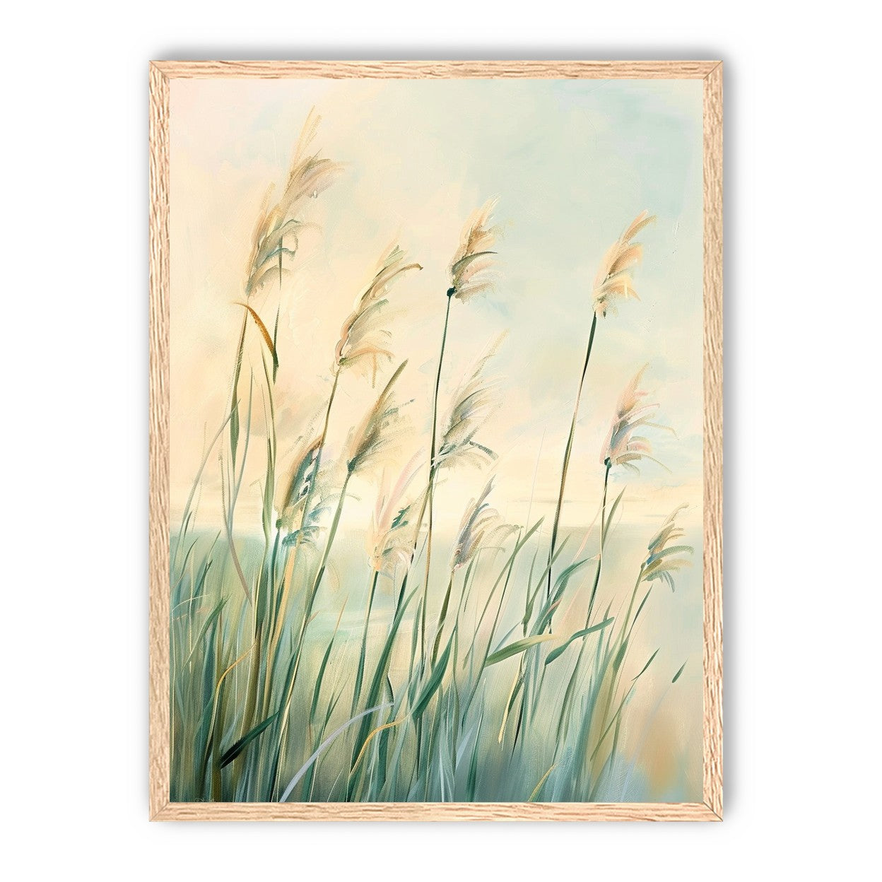 Peach light on reeds