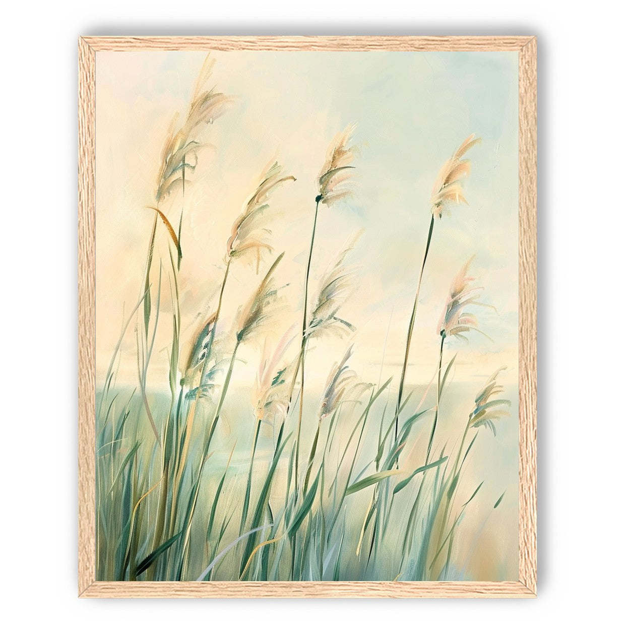 Peach light on reeds