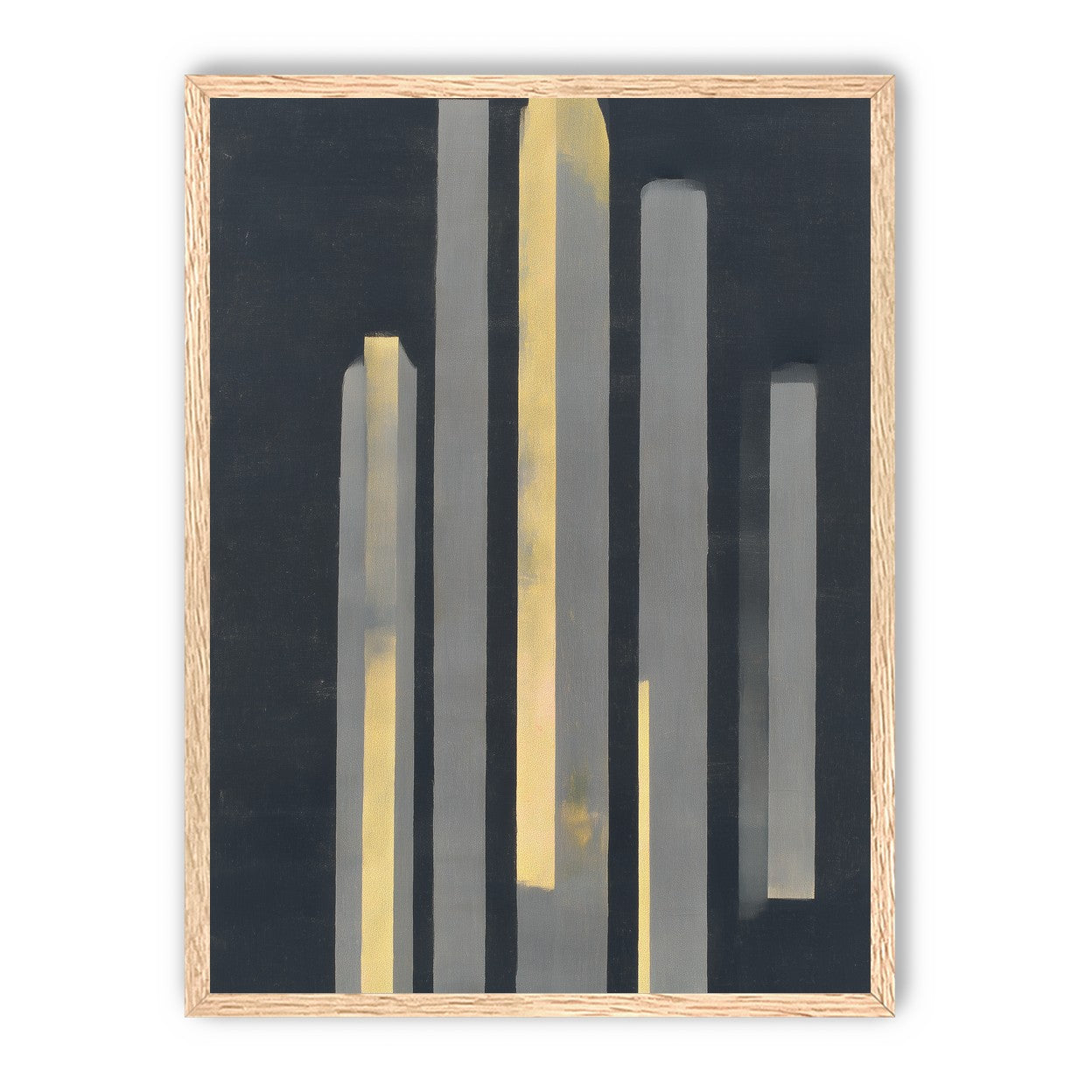 Yellow seeping through gray bars