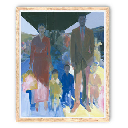 Family beneath the overpass