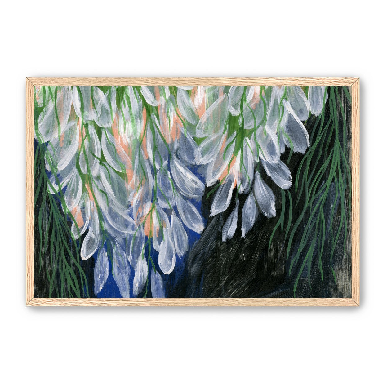 White petals over deep green