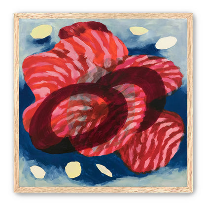 Red stripes pressing through blue