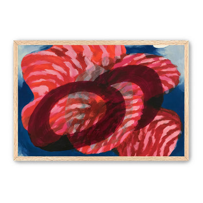 Red stripes pressing through blue