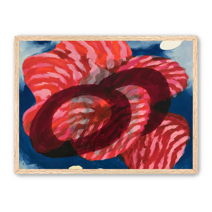 Red stripes pressing through blue