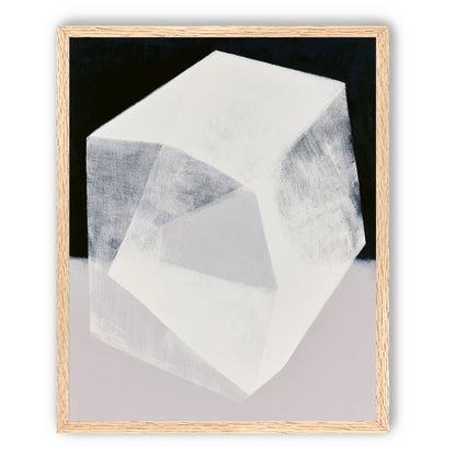 Milkwhite facets in deep black