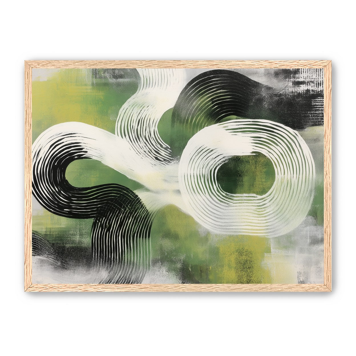 White arcs across green field