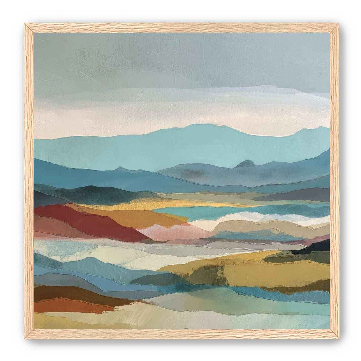 Layered Hills in Cool Bands