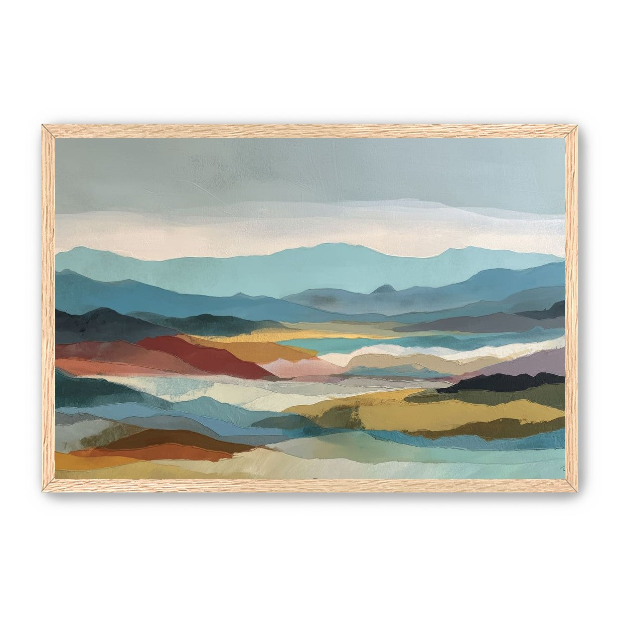 Layered Hills in Cool Bands