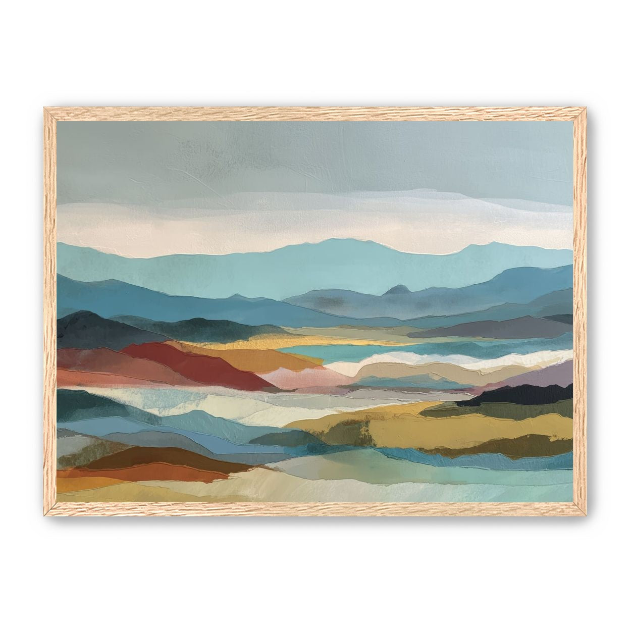 Layered Hills in Cool Bands