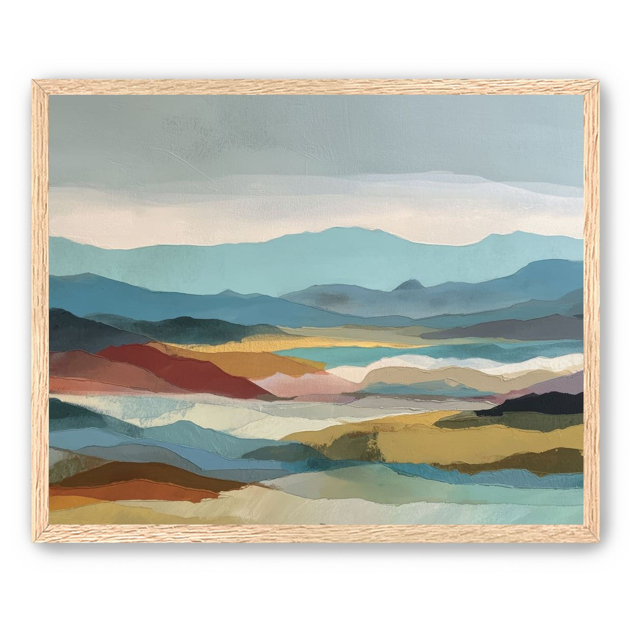 Layered Hills in Cool Bands