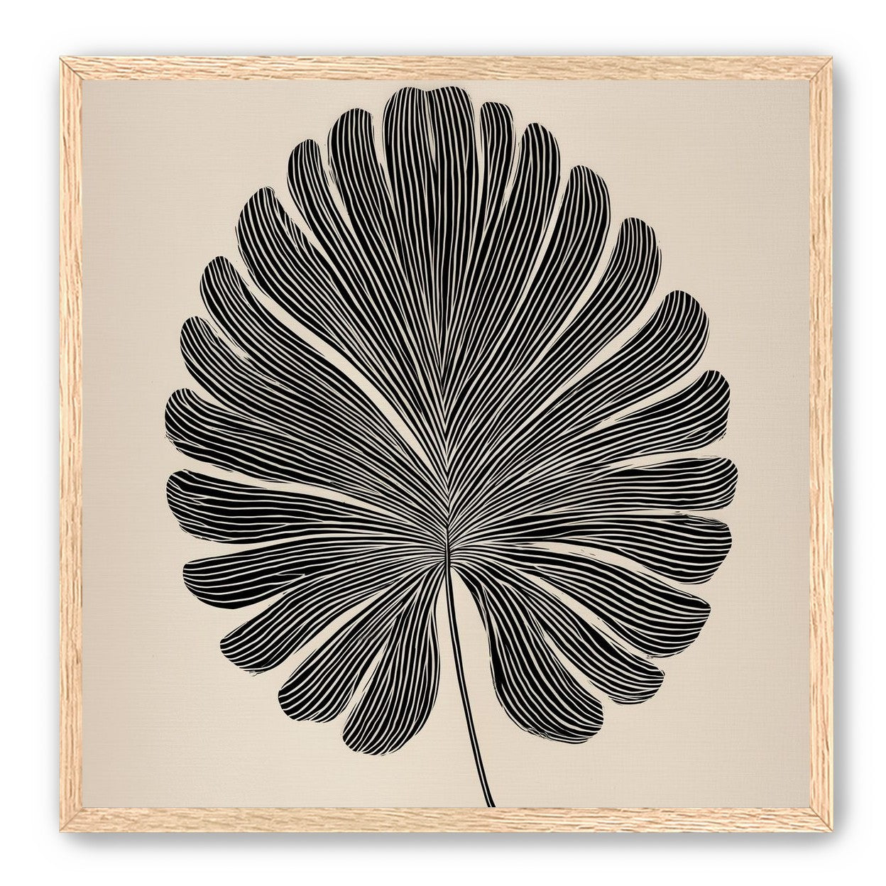 Striped fan leaf alone
