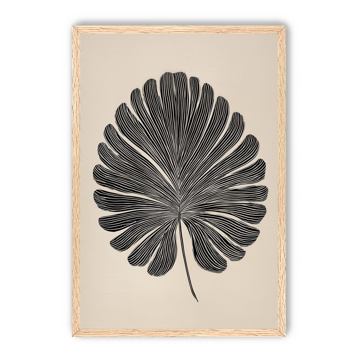 Striped fan leaf alone