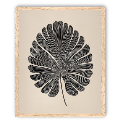 Striped fan leaf alone