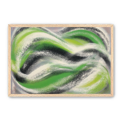 Green bands under white spray